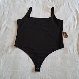 Express womens size XL black bodysuit, thong back, New